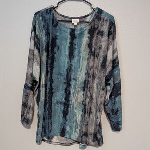 LuLaRoe Linda Abstract Print Dolman Top